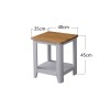 Blue Painted Lamp Table with Oak